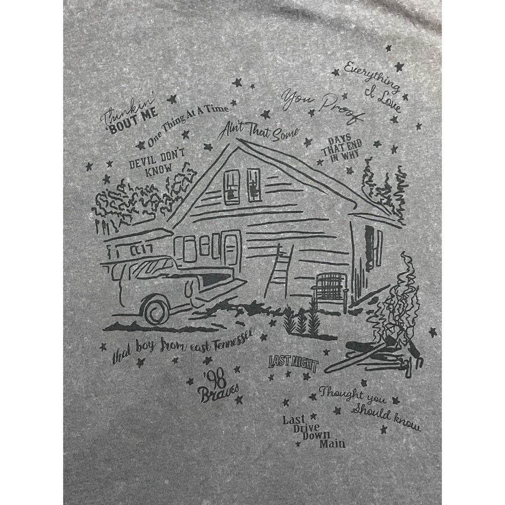 Maurice's Morgan Wallen Grey Tshirt Front And Back - House With Songs Size Large - Picture 14 of 14